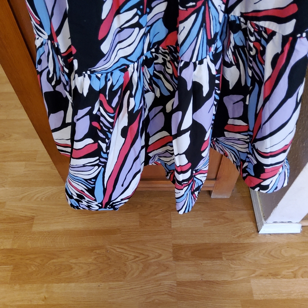 Anthropologie Maeve On Shoulder Printed Mine Dress Size M EUC - Picture 4 of 8